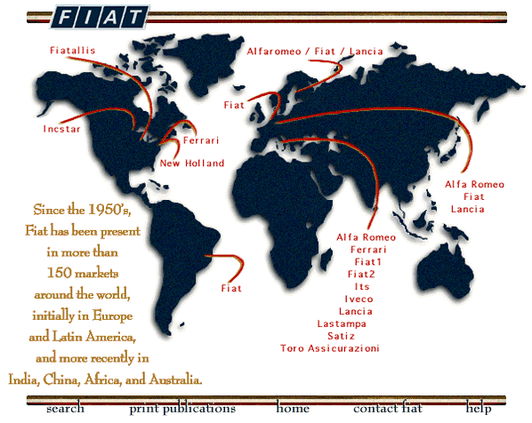 Fiat USA world map